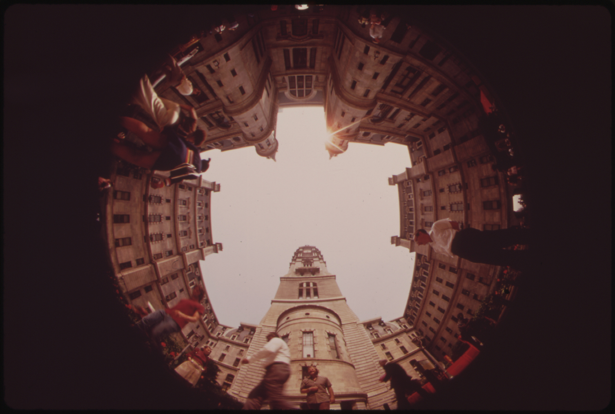 Fisheye View From Center Courtyard Of City Hall, August 1973